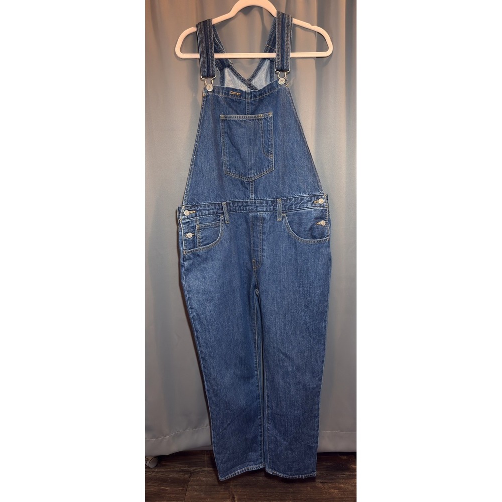 Levi's Utility Denim Overalls Adjustable Straps Red Tab Women's Sz XL